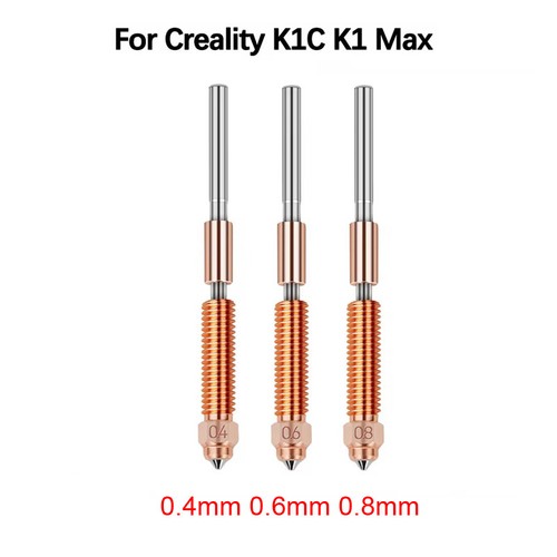 Buse 0,4 mm 0,6 mm 0,8 mm pour imprimante 3D Creality V3 K1C K1 Max pièces d'échange rapide - Photo 8/14