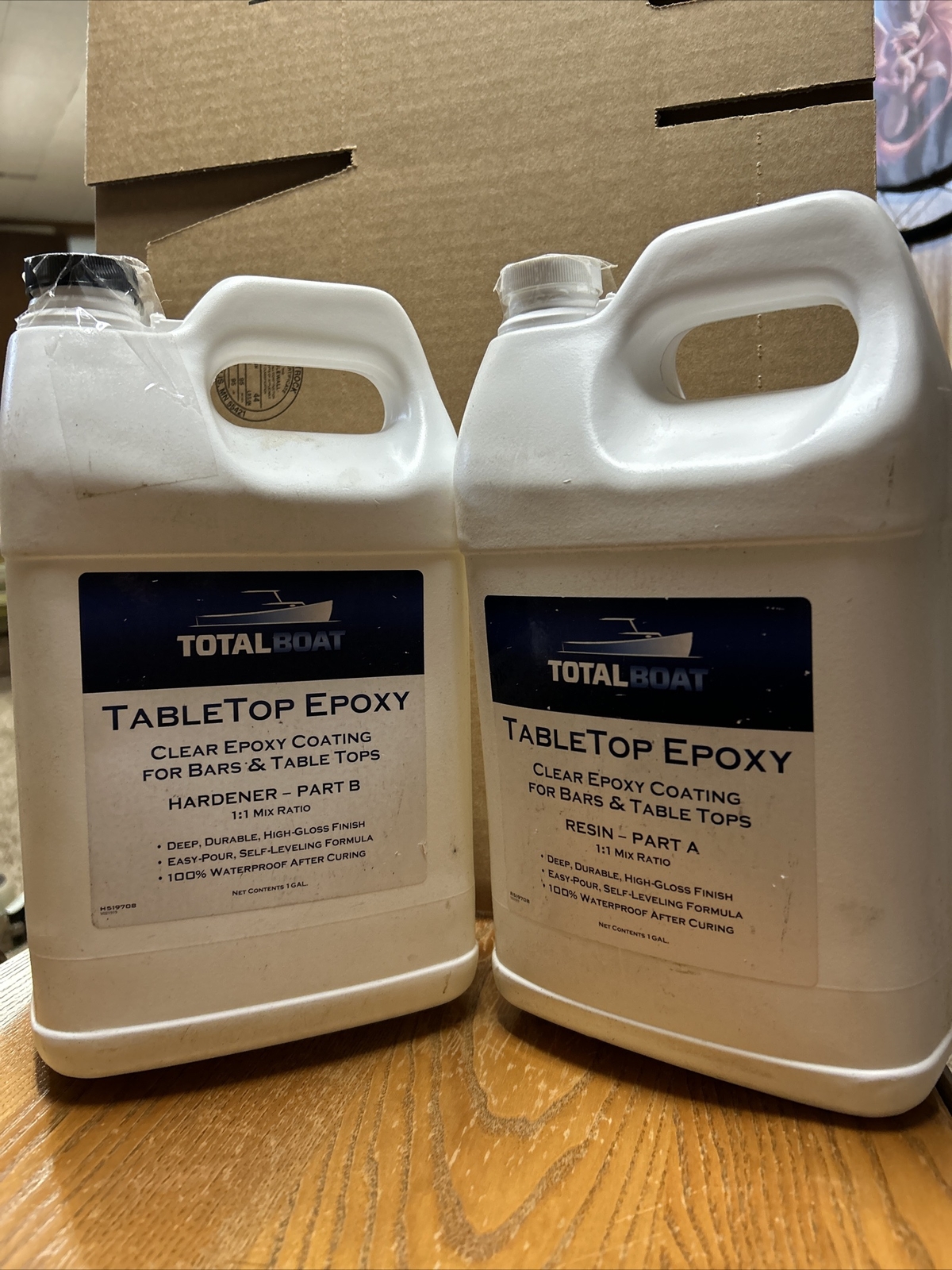 TotalBoat Table Top Epoxy Resin 1 Gallon Kit Crystal Clear Coating