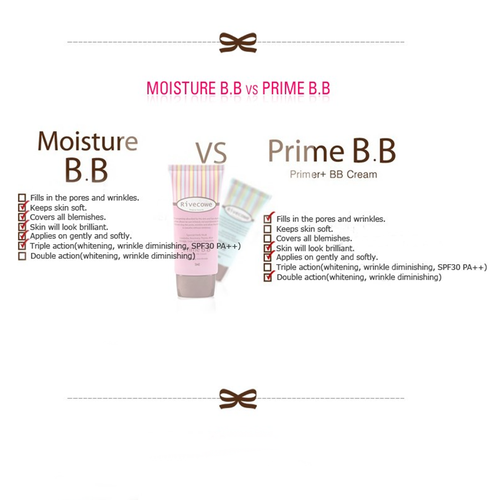 Rivecowe Moisture BB Cream Whitening/Anti Wrinkle/SPF43 PA+++ 40ml 8Herbs Korea - Picture 7 of 8