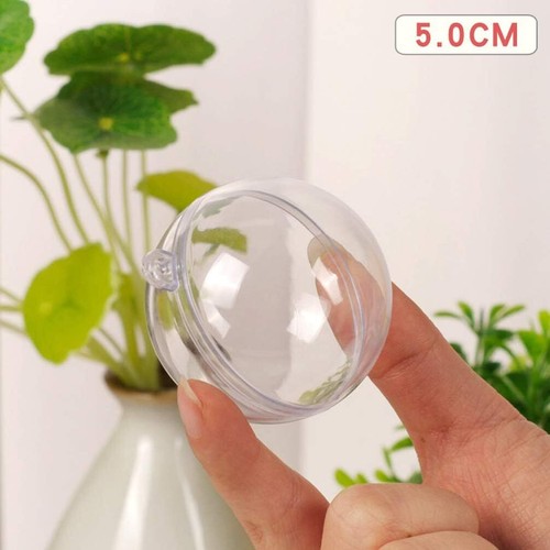 Plastic Acrylic Fillable Ball Ornament Bauble Sphere for Wedding Party 5cm 12pcs - Picture 6 of 13