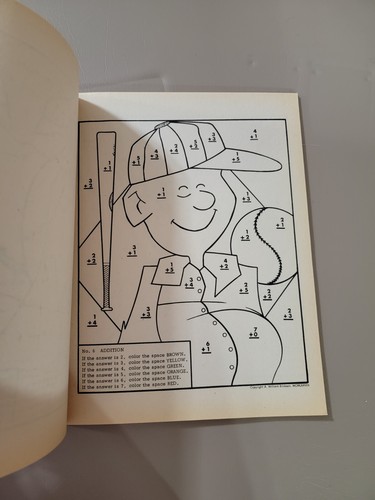 Vintage Spacedust Arithmetic Coloring Funbook Grades 1 & 2 Color By Number Math - Bild 5 von 5