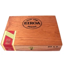 Eiroa The First 20 Years 54 x 6 Empty Wooden Cigar Box 9.5" x 7" x 2"