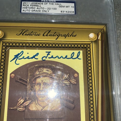 2011 Legends Of The Hall Rick Ferrell/auto/100/PSA 10 - Picture 3 of 5
