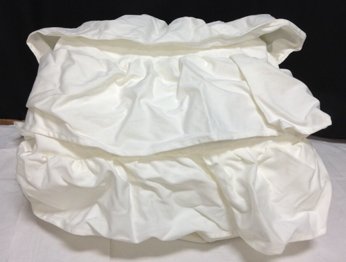 Pottery Barn Teen PBT Ruffle Beanbag Slipcover ONLY Beanbag cover White Medium - Picture 7 of 8
