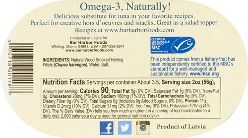 Bar Harbor All Natural Smoked Wild Kippers Dosen 6,7 oz - Bild 3 von 8