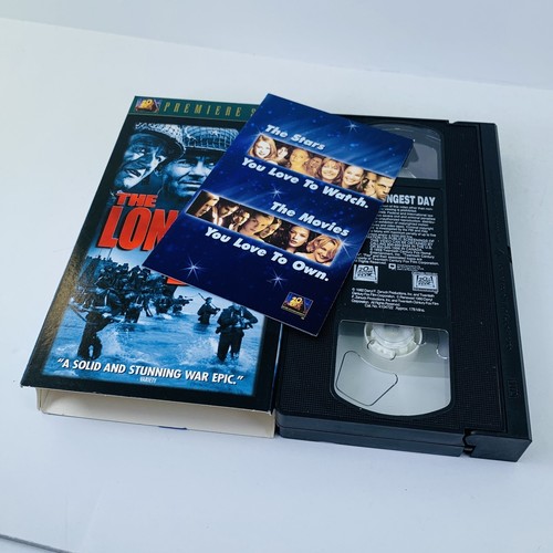 The Longest Day VHS Tape Movie Full Screen John Wayne Sean Connery Henry Fonda - Picture 17 of 24