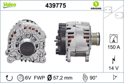 Valeo 439775 Alternator for Audi