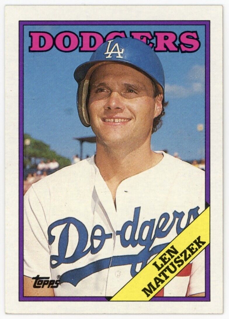 1988 Topps #92 Len Matuszek Los Angeles Dodgers Baseball Card