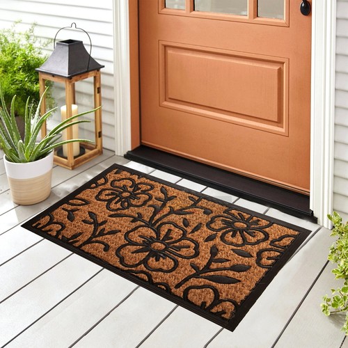 Coir Door Mat Welcome Modern Designs Mats Natural Coir Non-Slip Indoor Outdoor - Picture 36 of 74