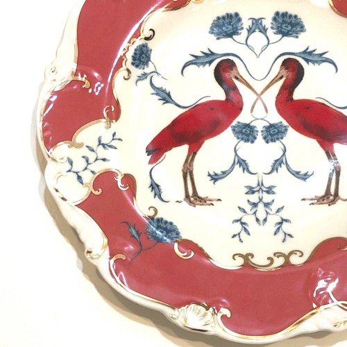 Anthropologie Lou Rota Nature Tavolo ROSSO IBRIS GRU Piatto da Dessert 9" - Foto 4 di 9
