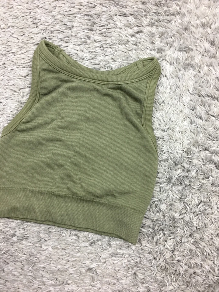 Camiseta sin mangas Old Navy Active sin costuras espalda deportiva para mujer talla XS extra pequeña verde Foto 2 de 4