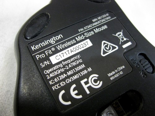 Kensington K72421AMA Blue Pro Fit Wireless Mid-Size Mouse - Picture 3 of 6
