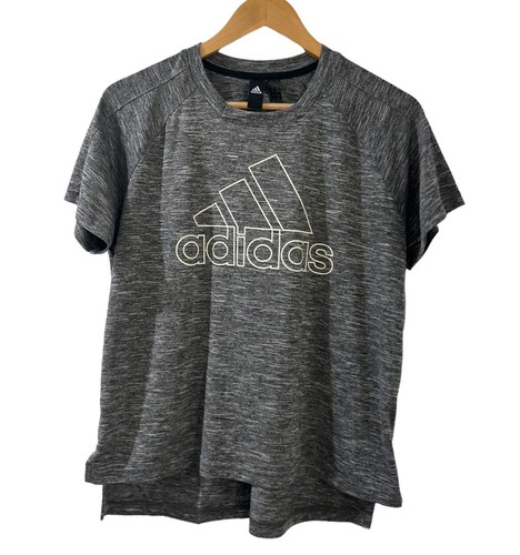 Camiseta Adidas Niños Talla Mediana Gris Atlética Manga Corta Informal Camiseta - Imagen 1 de 6