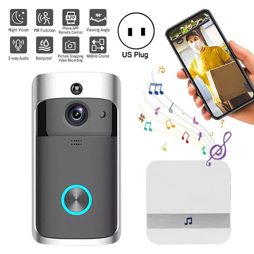 Wireless Doorbell Video Door Bell WiFi Smart Intercom Ring Security Phone Camera - Picture 31 of 42