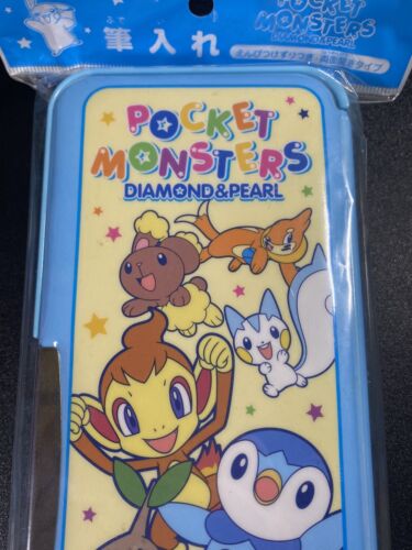 Estuche de lápices acolchado de 2 caras vintage Pokemon D&P Era nuevo en caja Pikachu/Starters/Más - Imagen 3 de 8