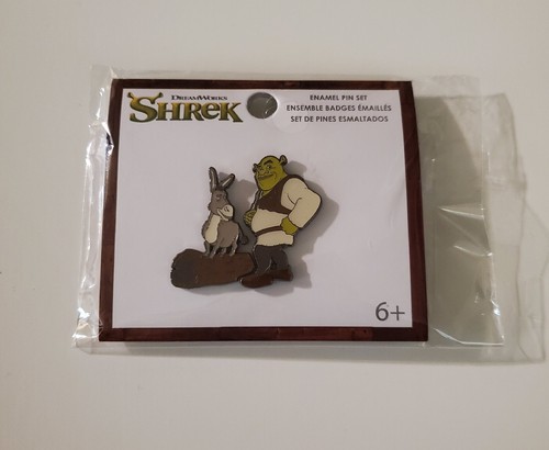LOUNGEFLY SHREK & DONKEY ENAMEL PIN SET DREAMWORKS NEW RARE FREE SHIPPING - Picture 3 of 4