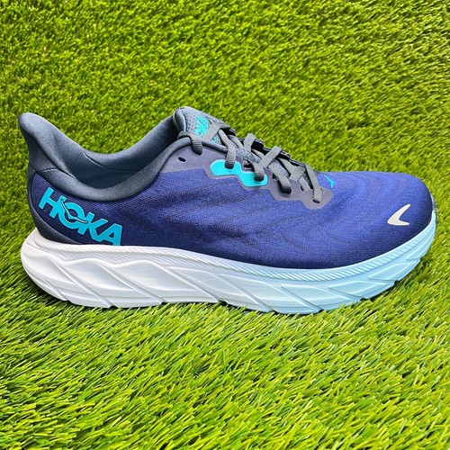 Hoka One One Arahi 6 Mens Size 10.5 Blue White Athletic Running Shoes Sneakers