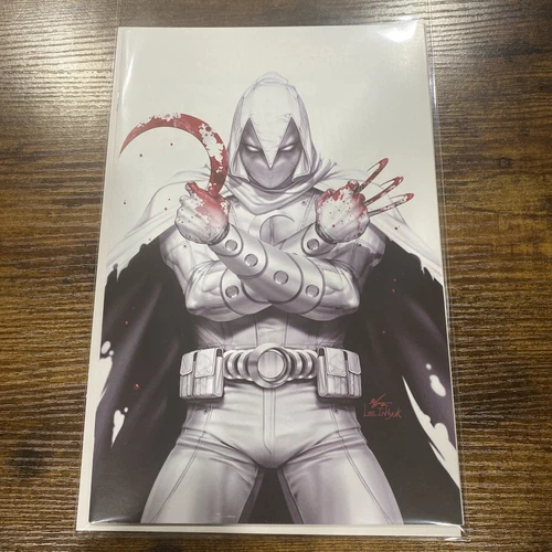 MOON KNIGHT: BLACK, WHITE & BLOOD #1 * NM+ * INHYUK LEE VIRGIN VARIANT MEGACON