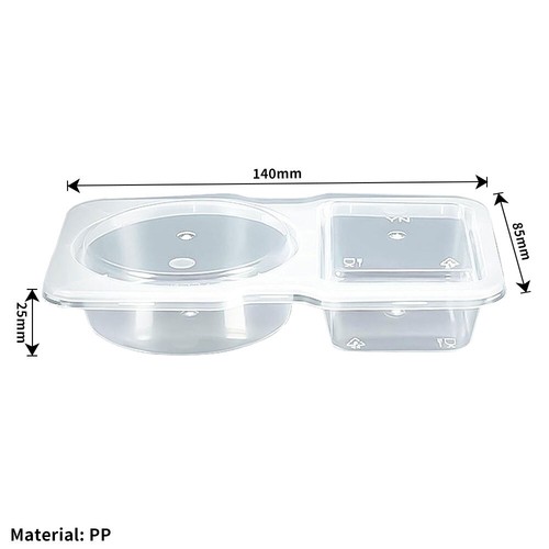 Grab and Go Snack Containers, Reusable Snack Container 2 Compartment VP - Picture 25 of 27