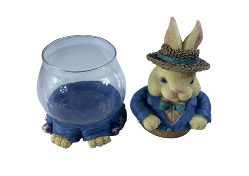 Easter Bunny Glass Jar Approx 8” Tall  - Picture 6 of 7