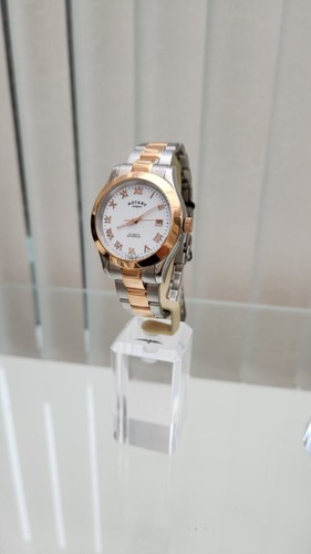Rotary Reloj Hombre Automático Impermeable Fecha 2 Tonos Nuevo PVP £390 Regalo para Él - Imagen 3 de 24