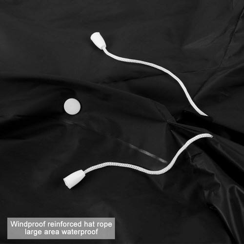 Unisex Regenjacke wasserdicht Wetterschutz Jacke mit Kapuze Poncho Regenmantel - Bild 5 von 12