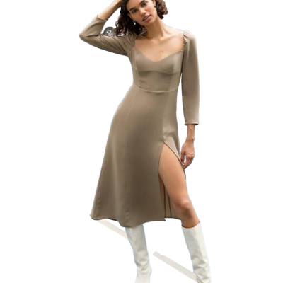 aritzia midi dress Aritzia Klea One-Shoulder Draped Midi Dress by Aritzia