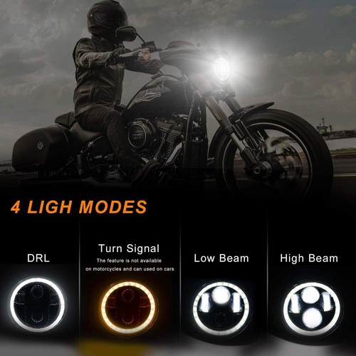 4pcs 5 3/4" 5.75" LED Headlight for GMC C15/C1500 C25/C2500 C35/C3500 Pickup - Picture 7 of 12