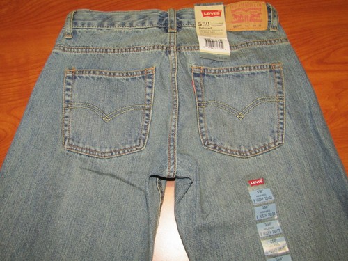 NEW LEVIS BOYS 550 RELAXED FIT TAPERED LEG BLUE JEANS SZ 8H 28X23 - Picture 3 of 4