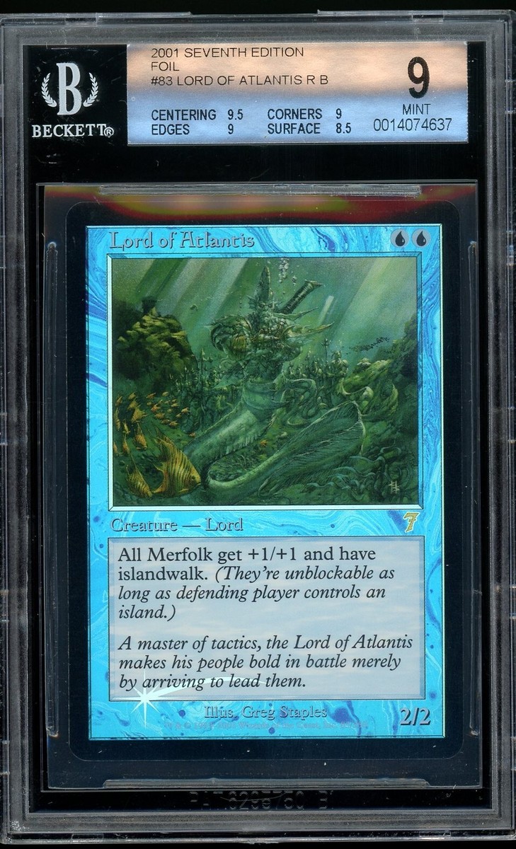 アトランティスの王 Lord of Atlantis foil 7版 【A】 Lord of Atlantis foil - 7th Edition, BGS 9 MINT. MTG (pop 1