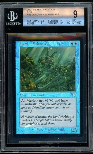 Lord of Atlantis foil - 7th Edition, BGS 9 MINT. MTG (pop 1 of 9) - Picture 1 of 2