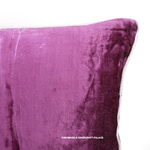 Set of 2 Velvet Plain Solid Colour Cushion Covers Cover Decorative Pillow Case - Picture 40 of 55
