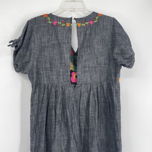 Vestido Free People Mujer Talla XS Floral Bordado Cambray Mini Manga Corta - Imagen 11 de 12