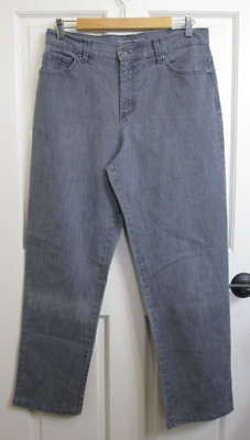 Gloria Vanderbilt Gray Amanda Jeans Womens 12MS 31x28 Slimming Studded 115-32684