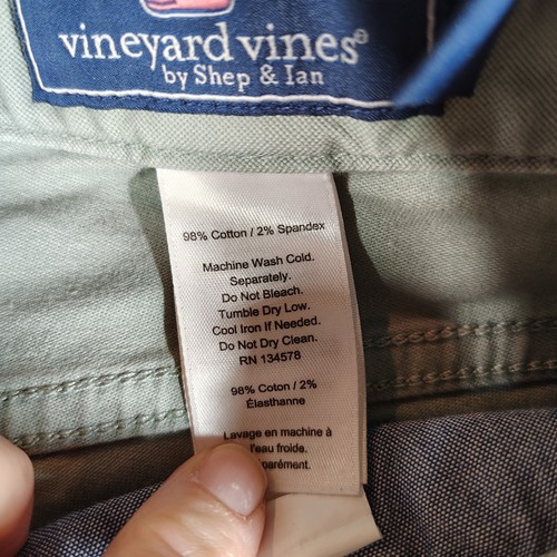 Vineyard Vines Classic Fit 5 Pocket Pants Men's Size 32x32 Light Green Jeans - Picture 9 of 10