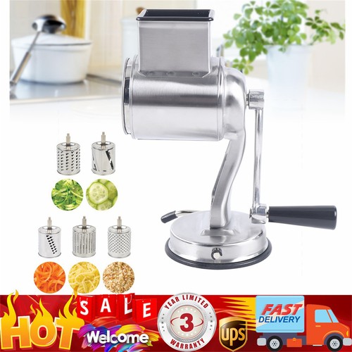 Stainless Steel Rotary Cheese Grater Hand Drum Slicer Crank Vegetable Chopper - Picture 20 of 20