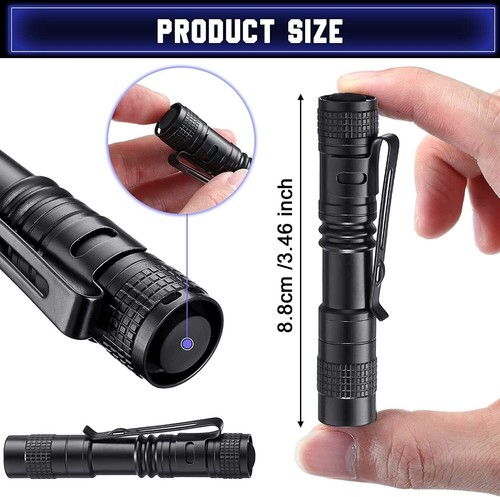 LED Mini Flashlight Tactical Penlight Super Bright Torch USB Rechargeable COB US - Picture 37 of 44