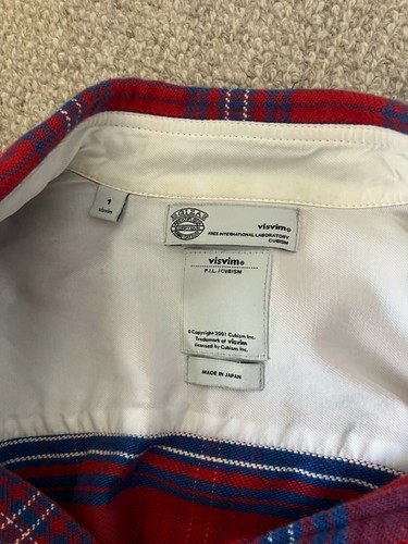 Visvim Black Elk Flannel Red/Blue Plaid Shirt 1 - Picture 3 of 4