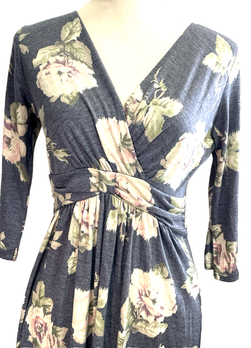 Mimi + Daphne Wrap Dress Women S Floral Midi A Line - Picture 4 of 6