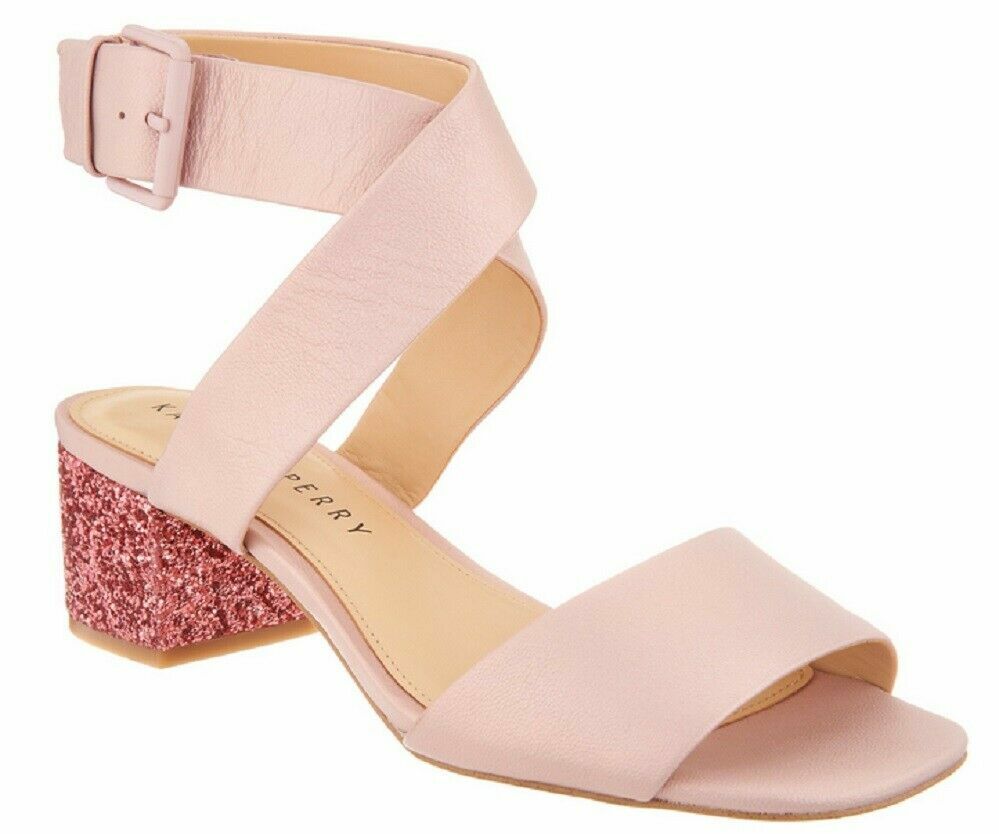 ТУФЛИ MARGOT от KATY PERRY РОЗОВОГО ЦВЕТА МЕТАЛЛИК с ПЕРЛАМУТРОМ и БЛЕСТКАМИ на КАБЛУКЕ, размер 5,5 М