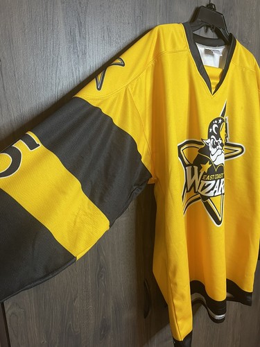 Vintage East Coast Wizards #15 Hockey Men's Jersey Adult Large Yellow Bedford MA - Picture 3 of 8
