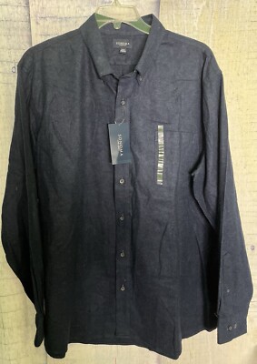 NWT sonoma Life + Style Navy/ Heather Long Sleeve Sz XXL