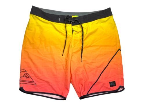 QUIKSILVER Bright Yellow/Orange SURF BOARD SHORTS Summer Beach Swim Trunks 36