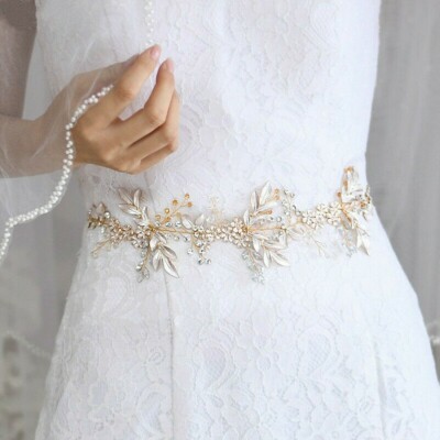 Bridal Wedding Sash Ivy Diamante Womens Rhinestone Ribbon Belt Waistband Crafts eBay