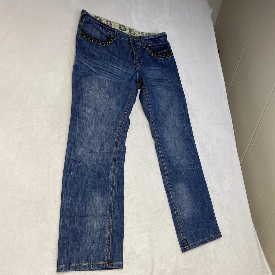 DO DENIM Men's Jeans Size 36 x 31 Studded Butt Flap Embellished - Image 2 of 4