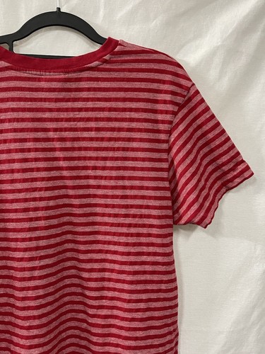 US Polo Assn Mens Red Cotton Striped Casual Polo Shirt Top Size Large - Picture 8 of 11