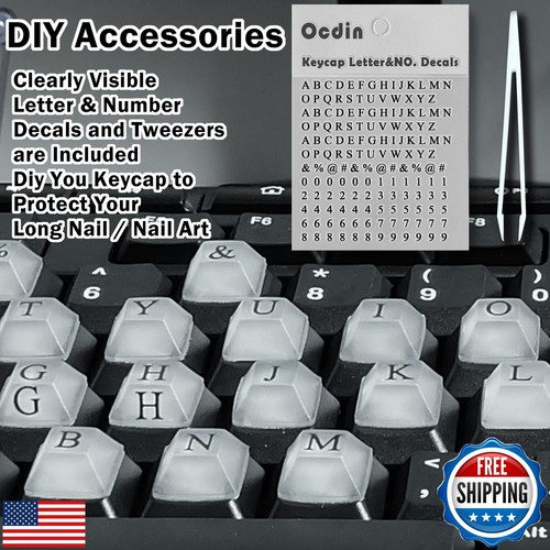 80 PCS Raised Keyboard Stickers with DIY Letter Decals for Nail-Art Typing - Picture 3 of 5