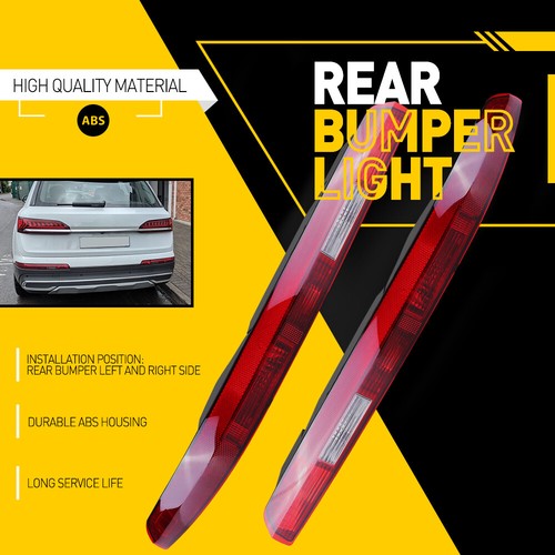 2* Left Right Side Bumper Reflector Light Set For Audi Q7 2016-2020 Rear w/Blubs - Picture 20 of 24