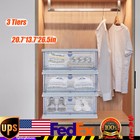Foldable Storage Cabinet, 3-tier Storage Cabinet, Folding Storage Bins