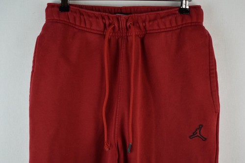 Jordan Mens Red JErsey Tracksuit Bottom Joggers Size S Sports Activewear Gym Run - Picture 2 of 10
